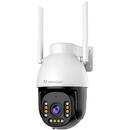 Camera supraveghere IP Speed Dome WiFi PT Vstarcam Full Color CS611-UV, 2 MP, 4 mm, microfon si difuzor, slot card, auto tracking, detectie umana, lumina calda, alarma