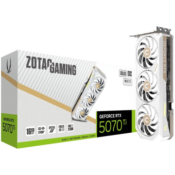 Placa video Zotac nVidia GeForce RTX 5070 Ti Solid Core OC White 16GB, GDDR7, 256 bit