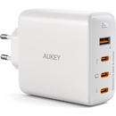 Incarcator de retea Aukey PA-B7S WH, 100W, fast charge, 3 x USB-C, 1 x USB-A, Alb