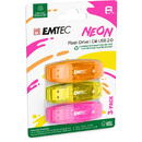 USB2.0 C410 8GB Neon 3buc.