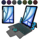 Husa cu Tastatura pentru iPad Air 11 (2024) + folie - Techsuit KeyTab Pro - Black