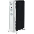 HOH-M13WH-BK, 13 elementi, 1000W/1300W/2500W, Termostat adjustabil, Protectie supraincalzire, Protectie in caz de rasturnare, Roti, Spatiu depozitare cablu, Alb cu negru