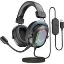 Casti Căști de gaming FIFINE H6 AmpliGame RGB cu microfon de studio over-ear